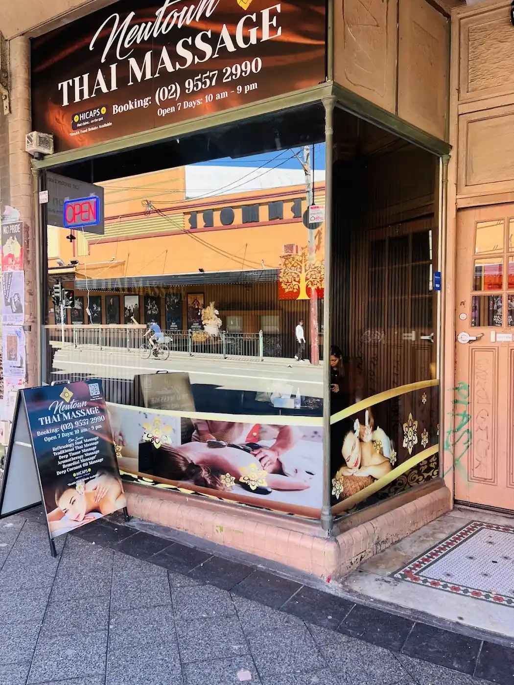 The Newtown Thai Massage shopfront on Enmore Rd