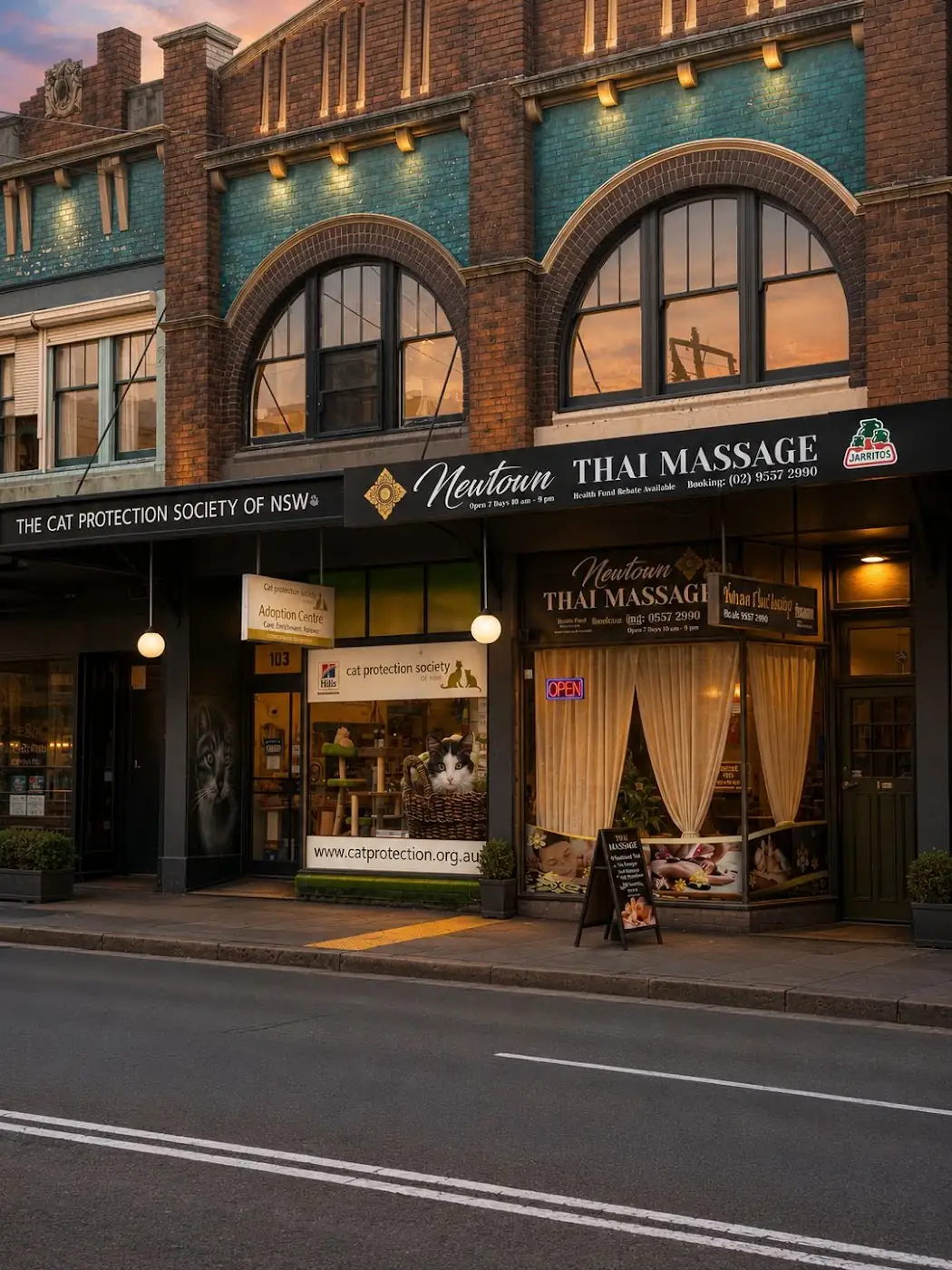 Shopfront at night